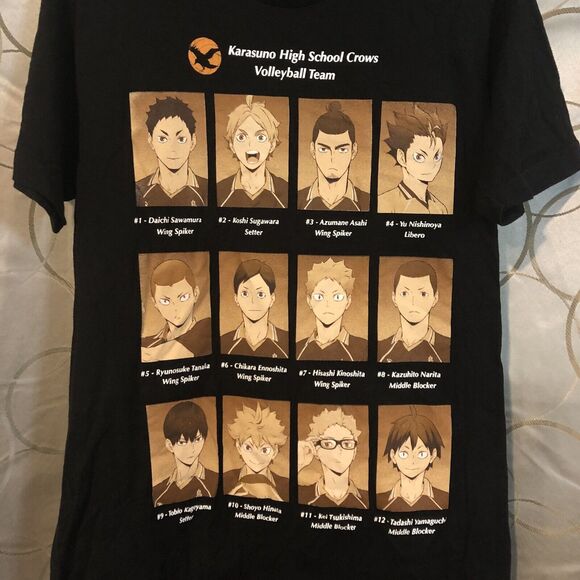Haikyuu!! Karasuno High School Volleyball Team Black Anime M T-Shirt BoxLunch - Picture 2 of 6